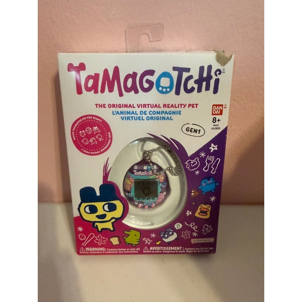 Bandai Tamagotchi Gen 1 Original Virtual Pet Candy Rainbow Purple New Box